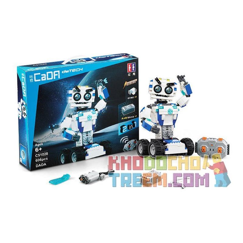 DOUBLEE CADA C51028 51028 non  ROBOT MÁY KHOAN bộ đồ chơi xếp lắp ráp ghép mô hình  DADA Kỹ Thuật Công Nghệ Cao Mô Hình Phương Tiện 606 khối