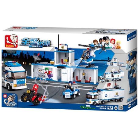SLUBAN M38-B0376 B0376 0376 M38B0376 38-B0376 non  TRẠM CẢNH SÁT DI ĐỘNG bộ đồ chơi xếp lắp ráp ghép mô hình Police POLICE MOBILE COMMAND 572 khối