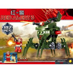 Bozhi 81018 KY81018 non  6 PHƯƠNG TIỆN QUÂN SỰ bộ đồ chơi xếp lắp ráp ghép mô hình Red Alert 3 Báo Động Đỏ 3 608 khối