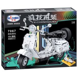 Winner 7067 non  XE MÁY VESPA tỷ lệ 1:6 bộ đồ chơi xếp lắp ráp ghép mô hình  THE PEDAL MOTORCYCLE Kỹ Thuật Công Nghệ Cao Mô Hình Phương Tiện 594 khối