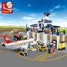 SLUBAN M38-B0373 B0373 0373 M38B0373 38-B0373 non  XƯỞNG BẢO DƯỠNG MÁY BAY LỚN bộ đồ chơi xếp lắp ráp ghép mô hình City AVIATION Thành Phố 599 khối