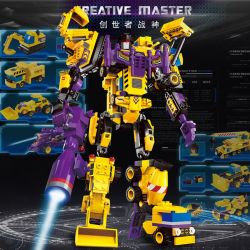 Enlighten 1401 Qman 1401 non  XẾP HÌNH CHIẾN THẦN 7 TRONG 1 bộ đồ chơi xếp lắp ráp ghép mô hình Transformers CREATIVE MASTER Robot Đại Chiến Người Máy Biến Hình 599 khối