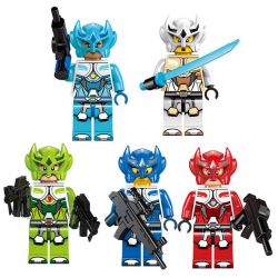 Enlighten 1403 Qman 1403 non  ĐỘNG VẬT BIẾN HÌNH CÓ THỂ KẾT HỢP THÀNH NGƯỜI MÁY KHỔNG LỒ bộ đồ chơi xếp lắp ráp ghép mô hình Transformers VARIANT SERIES SPACE WAR Robot Đại Chiến Người Máy Biến Hình 809 khối