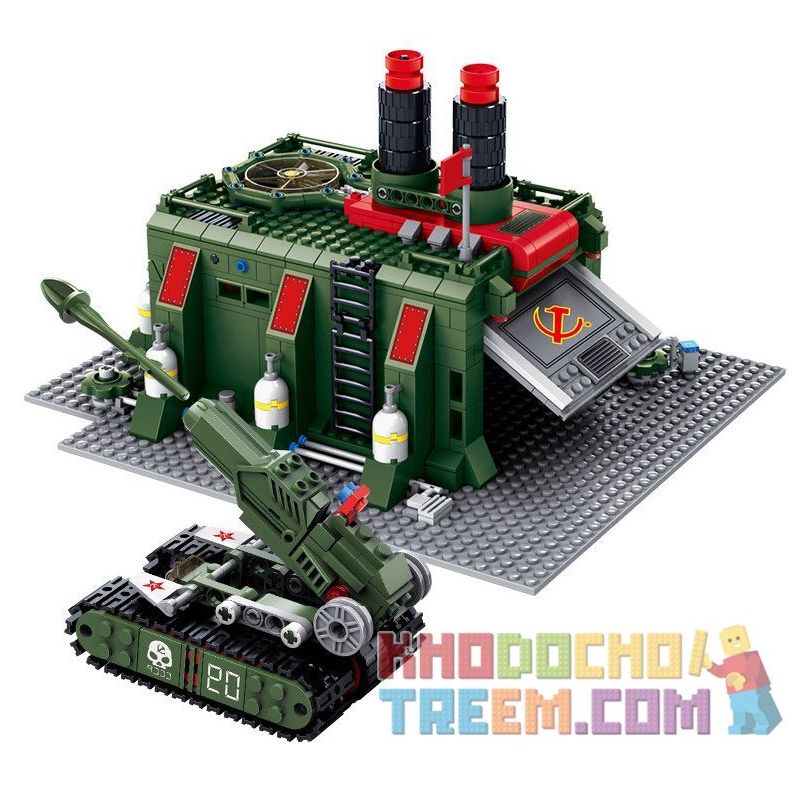 Kazi KY81008 81008 non  NHÀ MÁY SẢN XUẤT VŨ KHÍ bộ đồ chơi xếp lắp ráp ghép mô hình Red Alert 3 RED ALERT 3 WAR FACTORY Báo Động Đỏ 3 794 khối