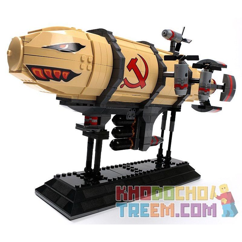 Kazi KY81017 81017 non  KINH KHÍ CẦU QUÂN SỰ bộ đồ chơi xếp lắp ráp ghép mô hình Red Alert 3 RED ALERT 3 KIROV AIRSHIP Báo Động Đỏ 3 795 khối