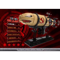 Kazi KY81017 81017 non  KINH KHÍ CẦU QUÂN SỰ bộ đồ chơi xếp lắp ráp ghép mô hình Red Alert 3 RED ALERT 3 KIROV AIRSHIP Báo Động Đỏ 3 795 khối