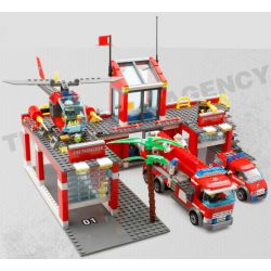 NOT   HOUSE GIRL KEY CHAIN 853713 Kazi KY8051 8051 xếp lắp ráp ghép mô hình TRỤ SỞ CỨU HỎA Gear Đồ Lắp Ghép 774 khối