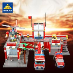 NOT   HOUSE GIRL KEY CHAIN 853713 Kazi KY8051 8051 xếp lắp ráp ghép mô hình TRỤ SỞ CỨU HỎA Gear Đồ Lắp Ghép 774 khối