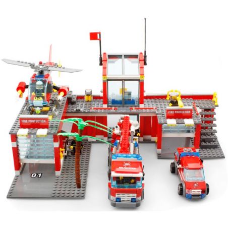 NOT   HOUSE GIRL KEY CHAIN 853713 Kazi KY8051 8051 xếp lắp ráp ghép mô hình TRỤ SỞ CỨU HỎA Gear Đồ Lắp Ghép 774 khối