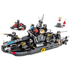 SEMBO 102447 non  THUYỀN CAO TỐC PHẢN ỨNG NHANH bộ đồ chơi xếp lắp ráp ghép mô hình Swat Special Force Đặc Nhiệm 768 khối