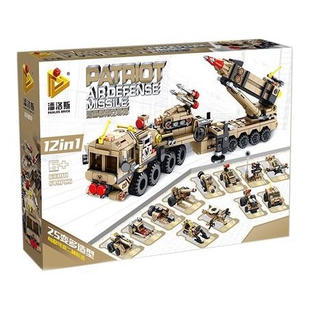 PanlosBrick 633011 Panlos Brick 633011 non  TÊN LỬA PHÒNG KHÔNG PATRIOT 12IN1 bộ đồ chơi xếp lắp ráp ghép mô hình Military Army PATRIOT AIR DEFENSE MISSILE Quân Sự Bộ Đội 549 khối