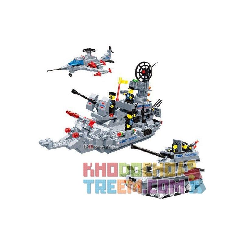 WANGE 40342 Xếp hình kiểu  MILITARY ARMY Aeroamphibious League Liên Minh đổ Bộ 770 khối