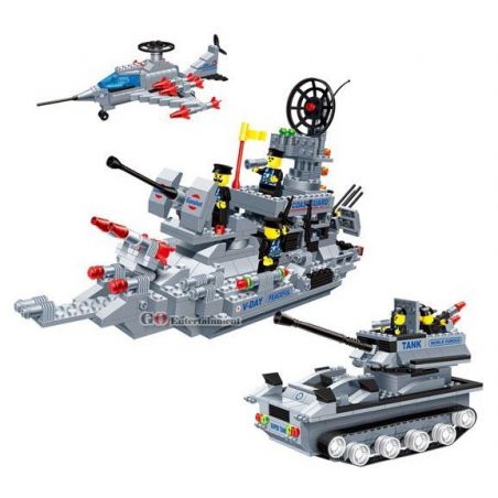 WANGE 40342 Xếp hình kiểu  MILITARY ARMY Aeroamphibious League Liên Minh đổ Bộ 770 khối