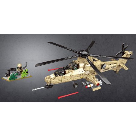 XINGBAO XB-06025 06025 XB06025 non  TRỰC THĂNG CHIẾN ĐẤU bộ đồ chơi xếp lắp ráp ghép mô hình Across The Battlefield ACROSS THE BATTLEFIELD WZ10 Băng Qua Chiến Trường 749 khối