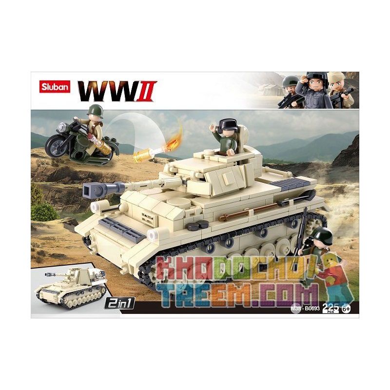 SLUBAN M38-B0693 B0693 0693 M38B0693 38-B0693 non  XE TĂNG TRONG THẾ CHIẾN THỨ 2 bộ đồ chơi xếp lắp ráp ghép mô hình World War Ii PANZER IV Chiến Tranh Thế Giới Thứ 2 543 khối