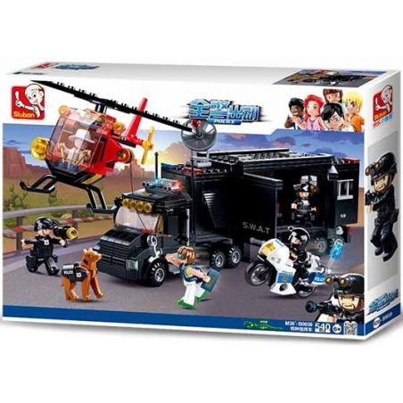 SLUBAN M38-B0659 B0659 0659 M38B0659 38-B0659 non  NHỮNG PHƯƠNG TIỆN CHUYÊN DỤNG CỦA CẢNH SÁT bộ đồ chơi xếp lắp ráp ghép mô hình Police POLICE COMMAND VEHICLE 540 khối