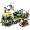 SEMBO 11713 non  CUỘC CHIẾN TRÊN XE CHỞ DẦU bộ đồ chơi xếp lắp ráp ghép mô hình Black Gold Cuộc Chiến Vàng Đen 539 khối