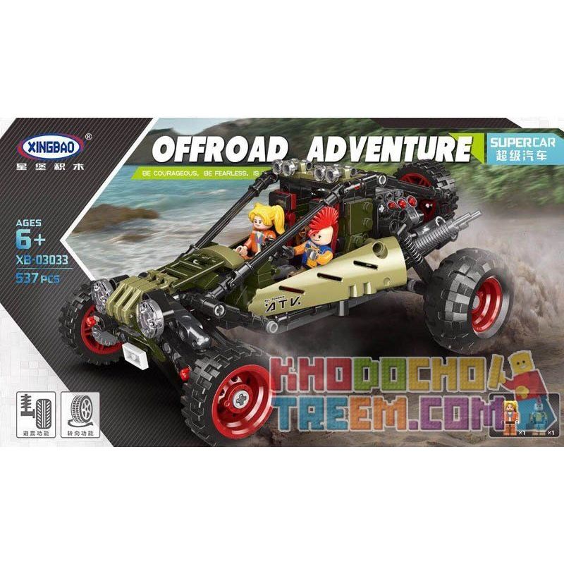 XINGBAO XB-03033 03033 XB03033 non  SIÊU XE OFFROAD bộ đồ chơi xếp lắp ráp ghép mô hình Offroad Adventure SUPER OFFROAD ADVENTURE Đua Địa Hình 537 khối