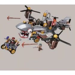 Winner 8038 non  TÀU CÁ MẬP bộ đồ chơi xếp lắp ráp ghép mô hình The Age Of Steam STEAMAGE THE SHARK AIRCRAFT Thời Đại Hơi Nước 536 khối