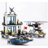 Kazi KY6726 6726 non  CĂN CỨ TRÊN BIỂN CỦA CẢNH SÁT bộ đồ chơi xếp lắp ráp ghép mô hình City POLICE Thành Phố 536 khối