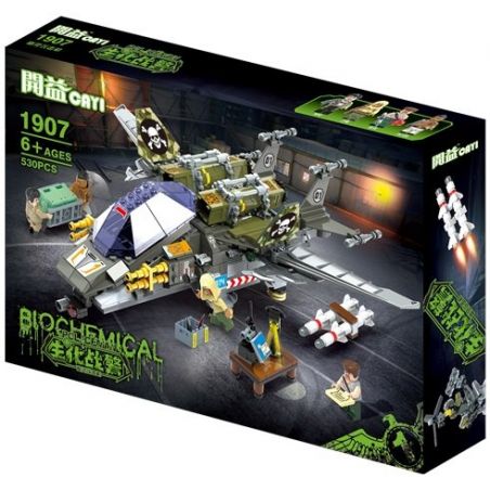 CAYI 1907 non  TRỰC THĂNG TẤN CÔNG bộ đồ chơi xếp lắp ráp ghép mô hình City ATTACK HELICOPTER Thành Phố 530 khối