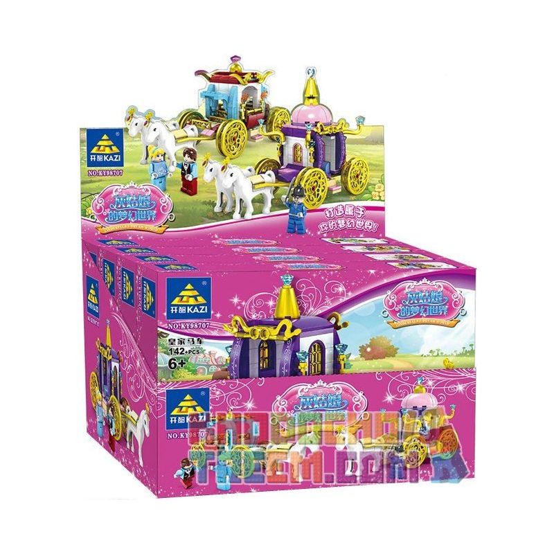 Kazi KY98707 98707 non  NHỮNG CHIẾC XE NGỰA CỦA CINDERELLA bộ đồ chơi xếp lắp ráp ghép mô hình  CINDERELLA'S DREAM WORLD Các Bạn Gái 523 khối