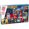 Enlighten 2808 Qman 2808 non  TRẠM CỨU HỎA bộ đồ chơi xếp lắp ráp ghép mô hình Fire Rescure FIRE RESCUE 523 khối