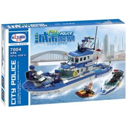 IBLOCK PL- 920-119 Winner 7004 non  THUYỀN CẢNH SÁT BIỂN bộ đồ chơi xếp lắp ráp ghép mô hình Police CITY POLICE 521 khối