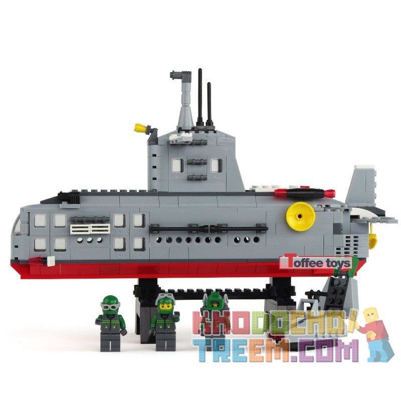 JIE STAR 31001 Xếp hình kiểu  MILITARY ARMY Super Submarine Siêu Tàu Ngầm 459 khối