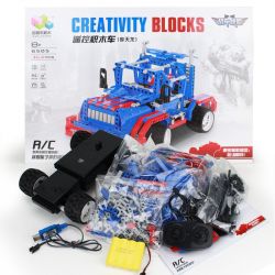 QIZHILE 6505 Xếp hình kiểu   Remote Control Racing Car Xe đua điều Khiển Từ Xa 464 khối điều khiển từ xa