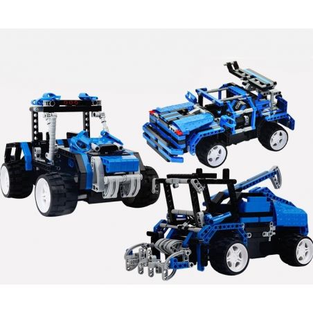 QIZHILE 6501 Xếp hình kiểu   Harvest Machines 3 Trong 1 Máy Mùa Gặt 3 Trong 1 464 khối điều khiển từ xa