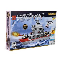 JIE STAR 31002 Xếp hình kiểu  MILITARY ARMY Missle Frigate Tàu Khu Trục Tên Lửa 490 khối