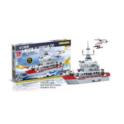 JIE STAR 31002 Xếp hình kiểu  MILITARY ARMY Missle Frigate Tàu Khu Trục Tên Lửa 490 khối