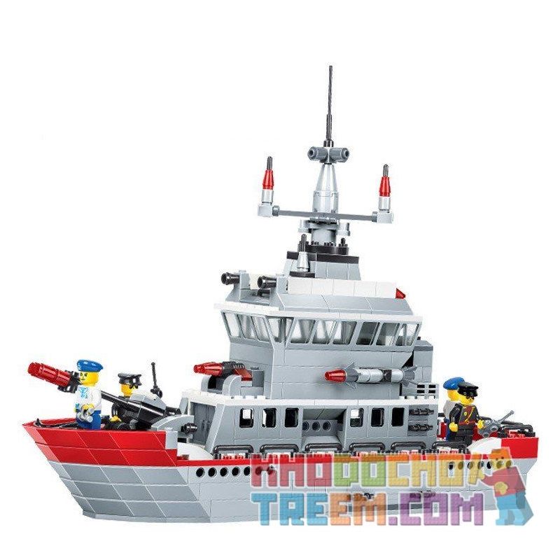 JIE STAR 31002 Xếp hình kiểu  MILITARY ARMY Missle Frigate Tàu Khu Trục Tên Lửa 490 khối