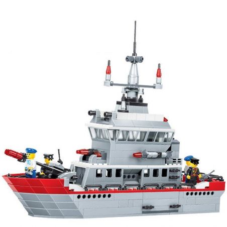 JIE STAR 31002 Xếp hình kiểu  MILITARY ARMY Missle Frigate Tàu Khu Trục Tên Lửa 490 khối