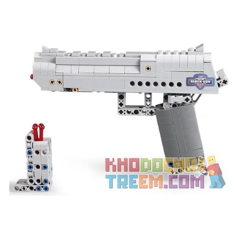 DOUBLEE CADA C81007 81007 QIZHILE 41014 non  SÚNG LỤC bộ đồ chơi xếp lắp ráp ghép mô hình  BLOCK GUN Kỹ Thuật Công Nghệ Cao Mô Hình Phương Tiện 307 khối