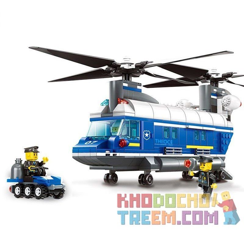 WANGE DR.LUCK 52015 non  TRỰC THĂNG CỠ LỚN bộ đồ chơi xếp lắp ráp ghép mô hình City POLICE Thành Phố 427 khối