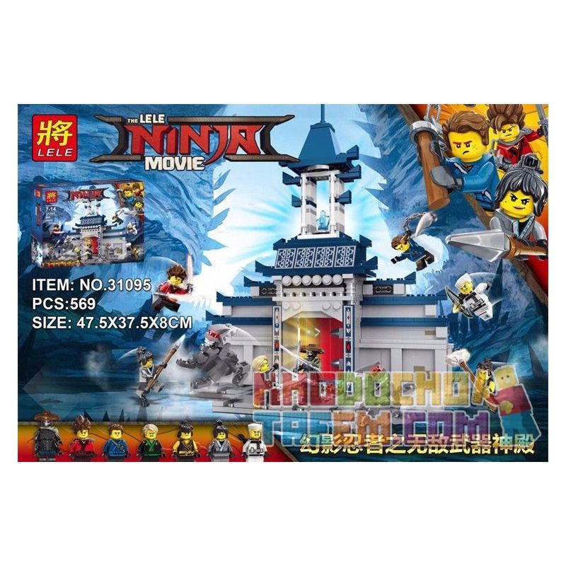 LELE 31095 non  THẦN MIẾU BẤT KHẢ CHIẾN BẠI bộ đồ chơi xếp lắp ráp ghép mô hình The  Ninjago Movie THE LELE NINJA MOVIE Ninja Lốc Xoáy 569 khối