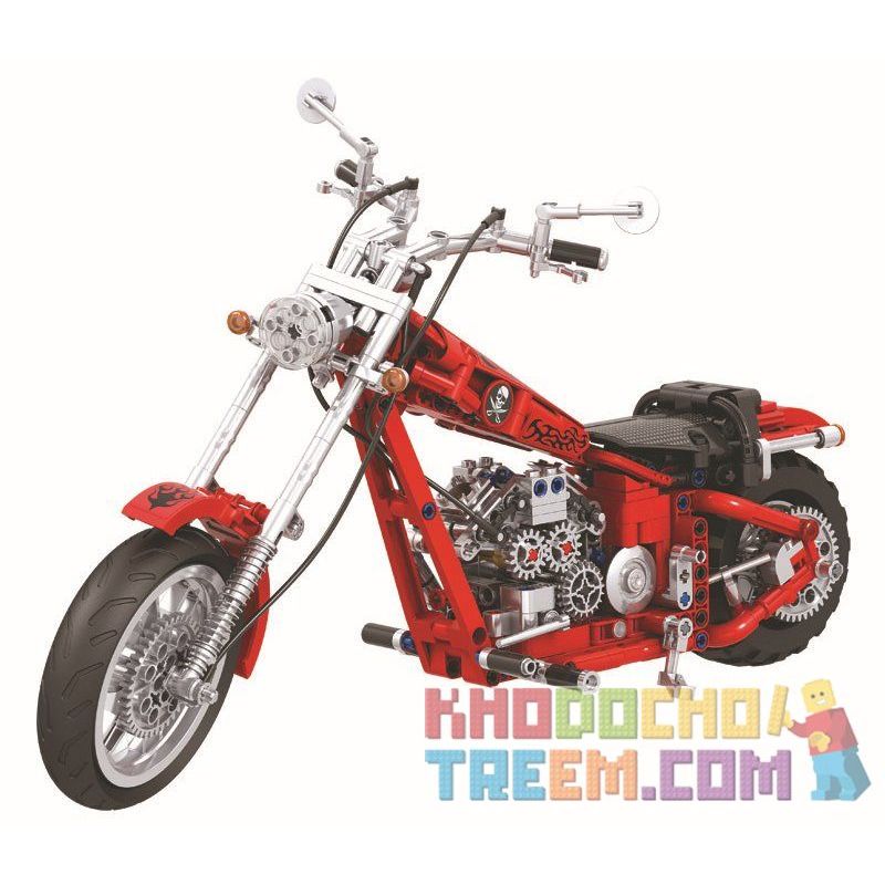 Winner 7046 non  XE MÁY CRUSING TỶ LỆ 1:6 MÀU ĐỎ tỷ lệ 1:6 bộ đồ chơi xếp lắp ráp ghép mô hình  THE CRUISING MOTORCYCLE Kỹ Thuật Công Nghệ Cao Mô Hình Phương Tiện 568 khối