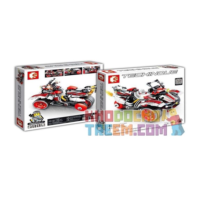 SEMBO 701700 non  XE ĐUA THỂ THAO 3 BÁNH ĐẲNG CẤP bộ đồ chơi xếp lắp ráp ghép mô hình  TECHINQUE BOMBRDIER Kỹ Thuật Công Nghệ Cao Mô Hình Phương Tiện 511 khối