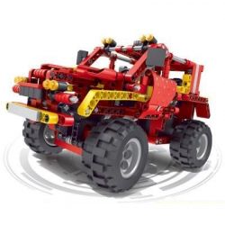 QIZHILE 6041 non  XE ĐỊA HÌNH bộ đồ chơi xếp lắp ráp ghép mô hình Storm Racing Đua Xe Bão Táp 436 khối