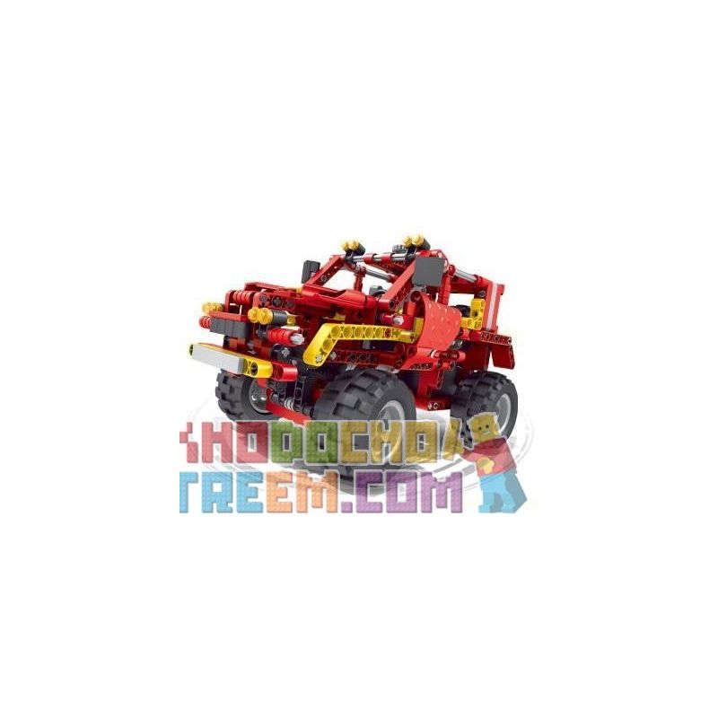 QIZHILE 6041 non  XE ĐỊA HÌNH bộ đồ chơi xếp lắp ráp ghép mô hình Storm Racing Đua Xe Bão Táp 436 khối