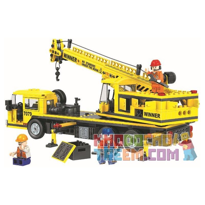 IBLOCK PL-920-110 920-110 PL920-110 Winner 7079 non  CẦN CẨU VÀNG bộ đồ chơi xếp lắp ráp ghép mô hình City LITTLE ENGINEERS Thành Phố 507 khối