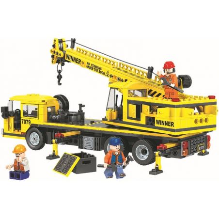 IBLOCK PL-920-110 920-110 PL920-110 Winner 7079 non  CẦN CẨU VÀNG bộ đồ chơi xếp lắp ráp ghép mô hình City LITTLE ENGINEERS Thành Phố 507 khối