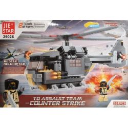 JIE STAR 29026 Xếp hình kiểu  MILITARY ARMY Rescue Helicopter Trực Thăng Cứu Hộ 551 khối