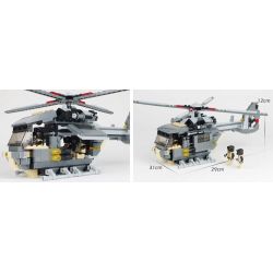 JIE STAR 29026 Xếp hình kiểu  MILITARY ARMY Rescue Helicopter Trực Thăng Cứu Hộ 551 khối