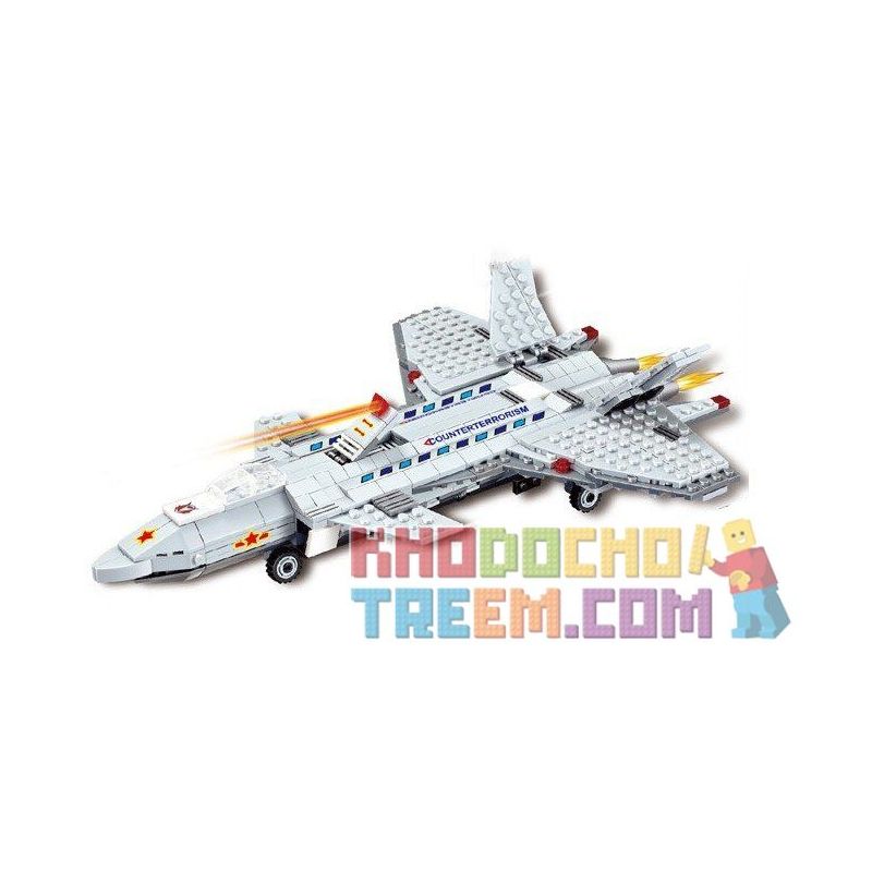 JIE STAR 29015 Xếp hình kiểu  MILITARY ARMY J-20 Stealth Fighter Máy Bay Tiêm Kích Tàng Hình J-20 449 khối