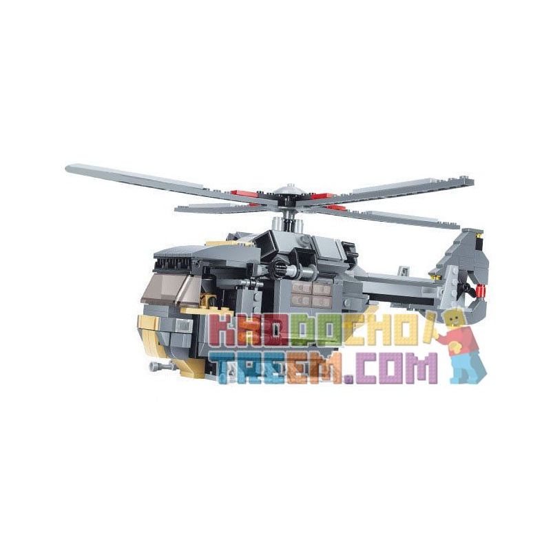 JIE STAR 29026 Xếp hình kiểu  MILITARY ARMY Rescue Helicopter Trực Thăng Cứu Hộ 551 khối