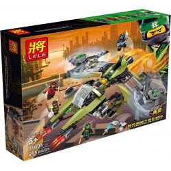 LELE 31094 non  SIÊU MÁY BAY CHIẾN ĐẤU CỦA NINJA bộ đồ chơi xếp lắp ráp ghép mô hình The  Ninjago Movie Ninja Lốc Xoáy 555 khối