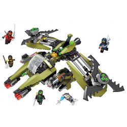 LELE 31094 non  SIÊU MÁY BAY CHIẾN ĐẤU CỦA NINJA bộ đồ chơi xếp lắp ráp ghép mô hình The  Ninjago Movie Ninja Lốc Xoáy 555 khối